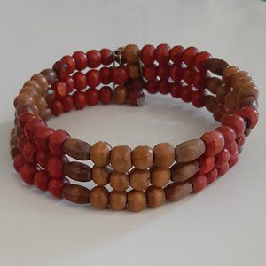 Multi-color Beaded Cuff Bracelet